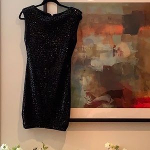Alice and Olivia Black and Sequin Cocktail dress